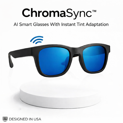 ChromaSync - AI smart glasses that change color instantly.